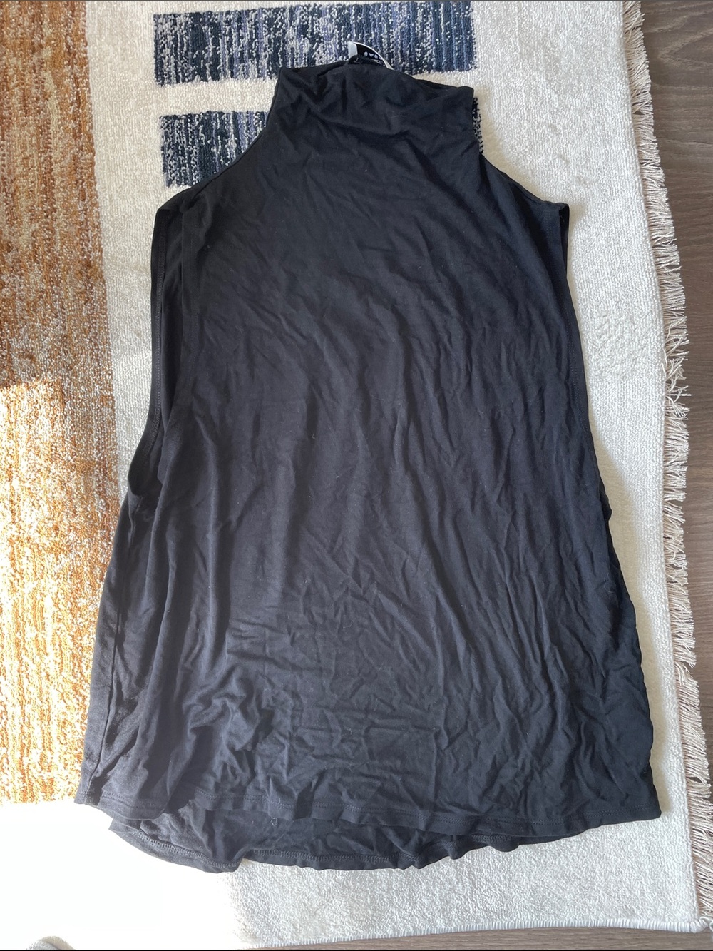 Babaton Black Sleeveless Mock Neck Tank